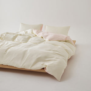 Adeline Pastel Silky Cooling TENCEL™ Bedding Set / White