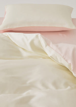 Adeline Pastel Silky Cooling TENCEL™ Bedding Set / White