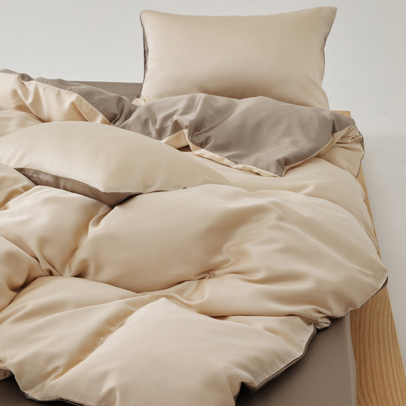 Adeline Pastel Silky Cooling TENCEL™ Bedding Set / Brown