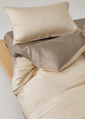Adeline Pastel Silky Cooling TENCEL™ Bedding Set in Coffee