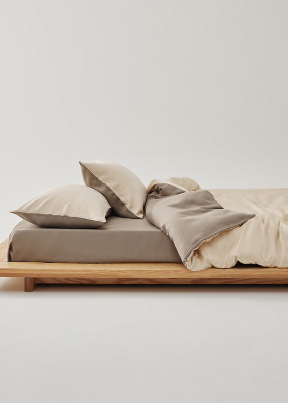 Adeline Pastel Silky Cooling TENCEL™ Bedding Set / White