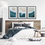 Turquoise Wave on the Sandy Beach Prints. Aerial Photography