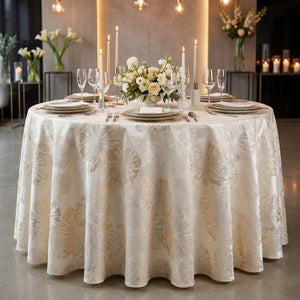 Allium Jacquard Tablecloth – Off White