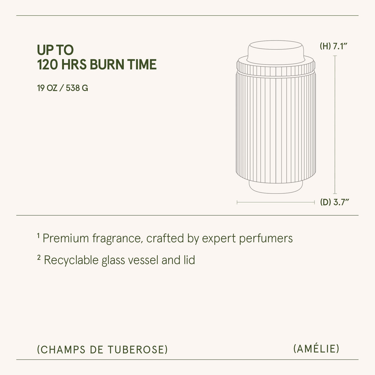 Amélie –  Champs de Tuberose Candle