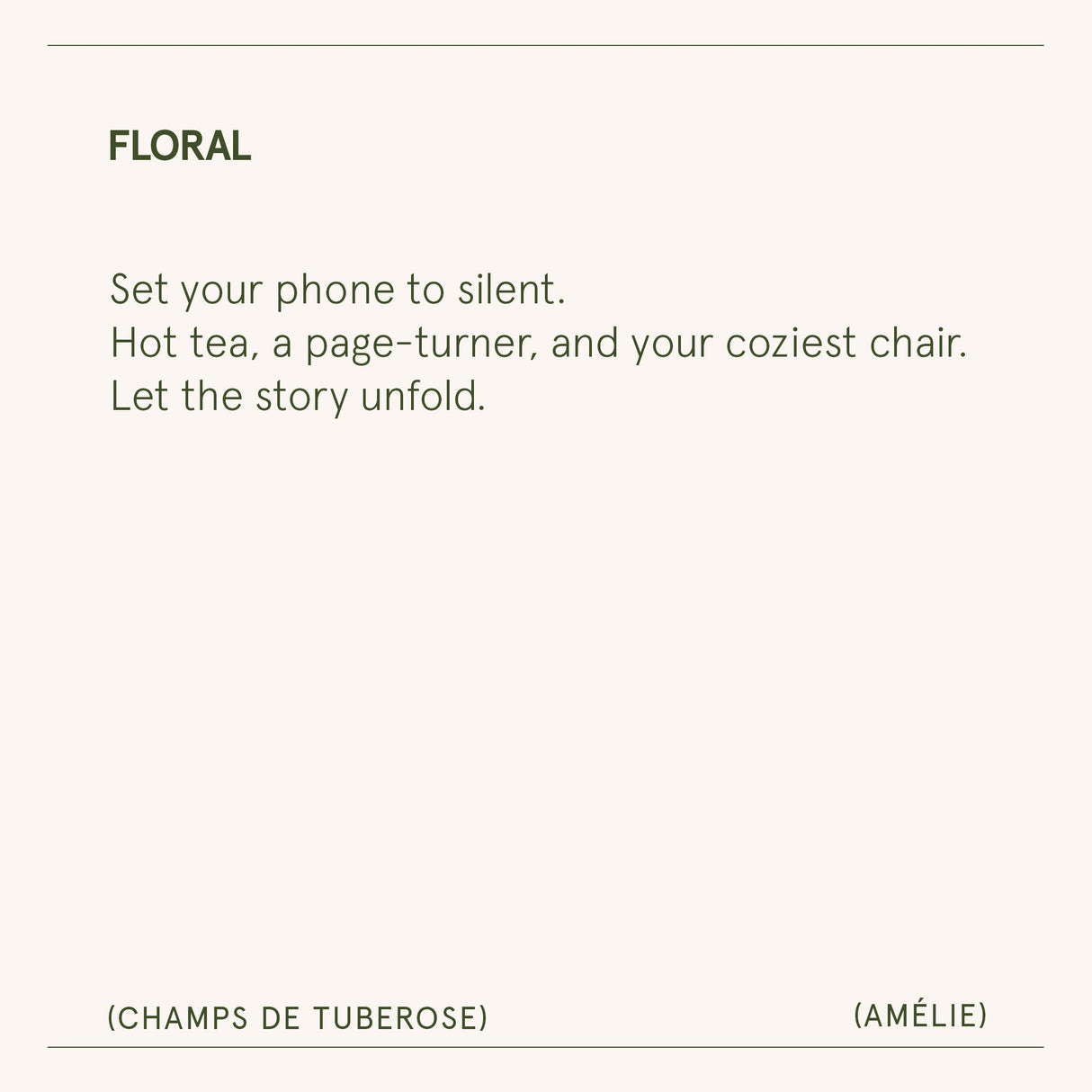 Amélie –  Champs de Tuberose Candle