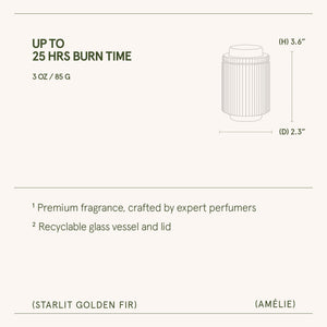 Amélie – Starlit Golden Fir 3oz Candle