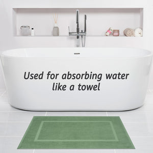 American Soft Linen Bekos 100% Cotton Bath Mat Set, 2 Piece 20x34 inches Bath Mats for Bathroom