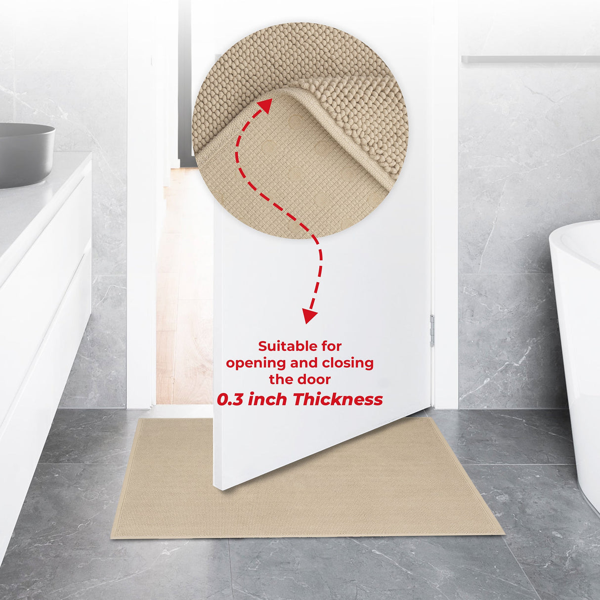 American Soft Linen 100% Cotton Bath Mat Rugs, 17x24 inches with Silicone Backing, Soft Absorbent Grip-Enhanced Bath Mats for Bathroom