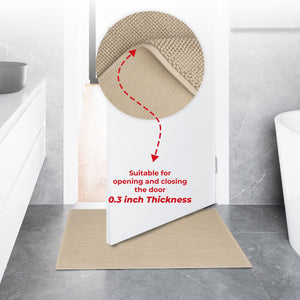 American Soft Linen 100% Cotton Bath Mat Rugs, 17x24 inches with Silicone Backing, Soft Absorbent Grip-Enhanced Bath Mats for Bathroom