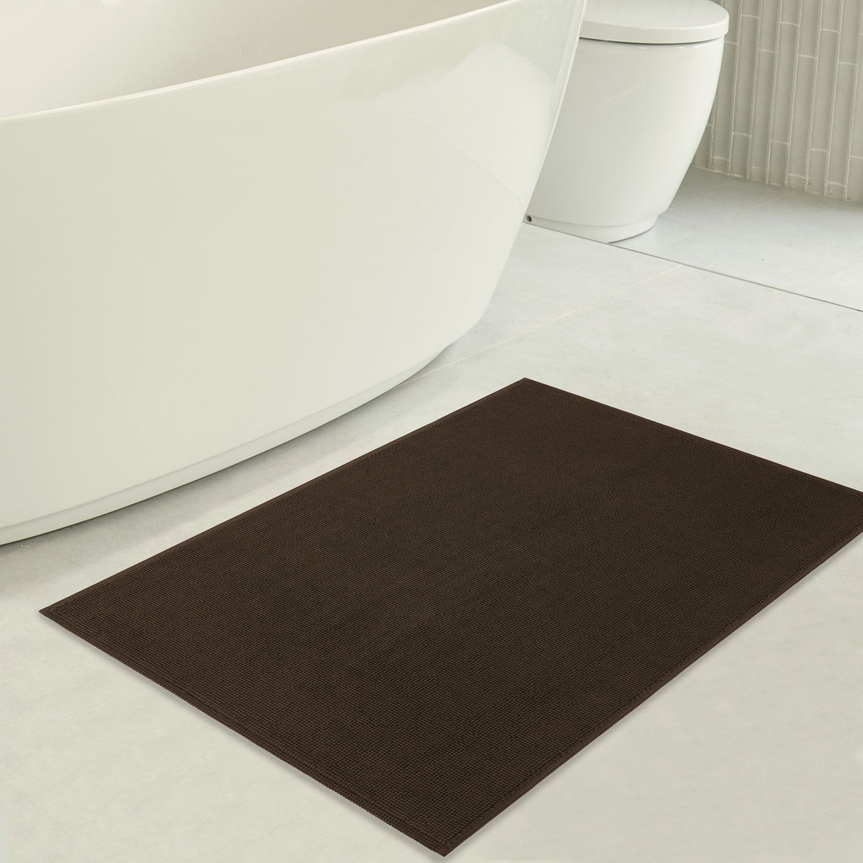 American Soft Linen 100% Cotton Bath Mat Rugs, 17x24 inches with Silicone Backing, Soft Absorbent Grip-Enhanced Bath Mats for Bathroom