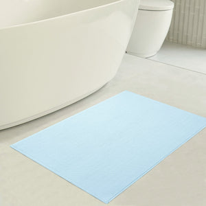 American Soft Linen 100% Cotton Bath Mat Rugs, 17x24 inches with Silicone Backing, Soft Absorbent Grip-Enhanced Bath Mats for Bathroom