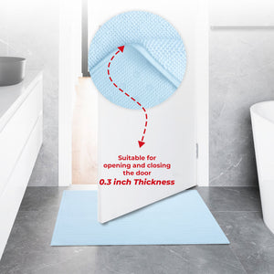 American Soft Linen 100% Cotton Bath Mat Rugs, 17x24 inches with Silicone Backing, Soft Absorbent Grip-Enhanced Bath Mats for Bathroom