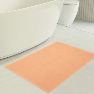 American Soft Linen 100% Cotton Bath Mat Rugs, 17x24 inches with Silicone Backing, Soft Absorbent Grip-Enhanced Bath Mats for Bathroom