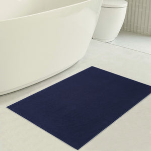 American Soft Linen 100% Cotton Bath Mat Rugs, 17x24 inches with Silicone Backing, Soft Absorbent Grip-Enhanced Bath Mats for Bathroom