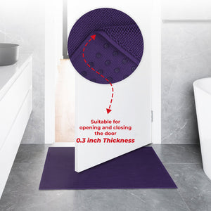 American Soft Linen 100% Cotton Bath Mat Rugs, 17x24 inches with Silicone Backing, Soft Absorbent Grip-Enhanced Bath Mats for Bathroom