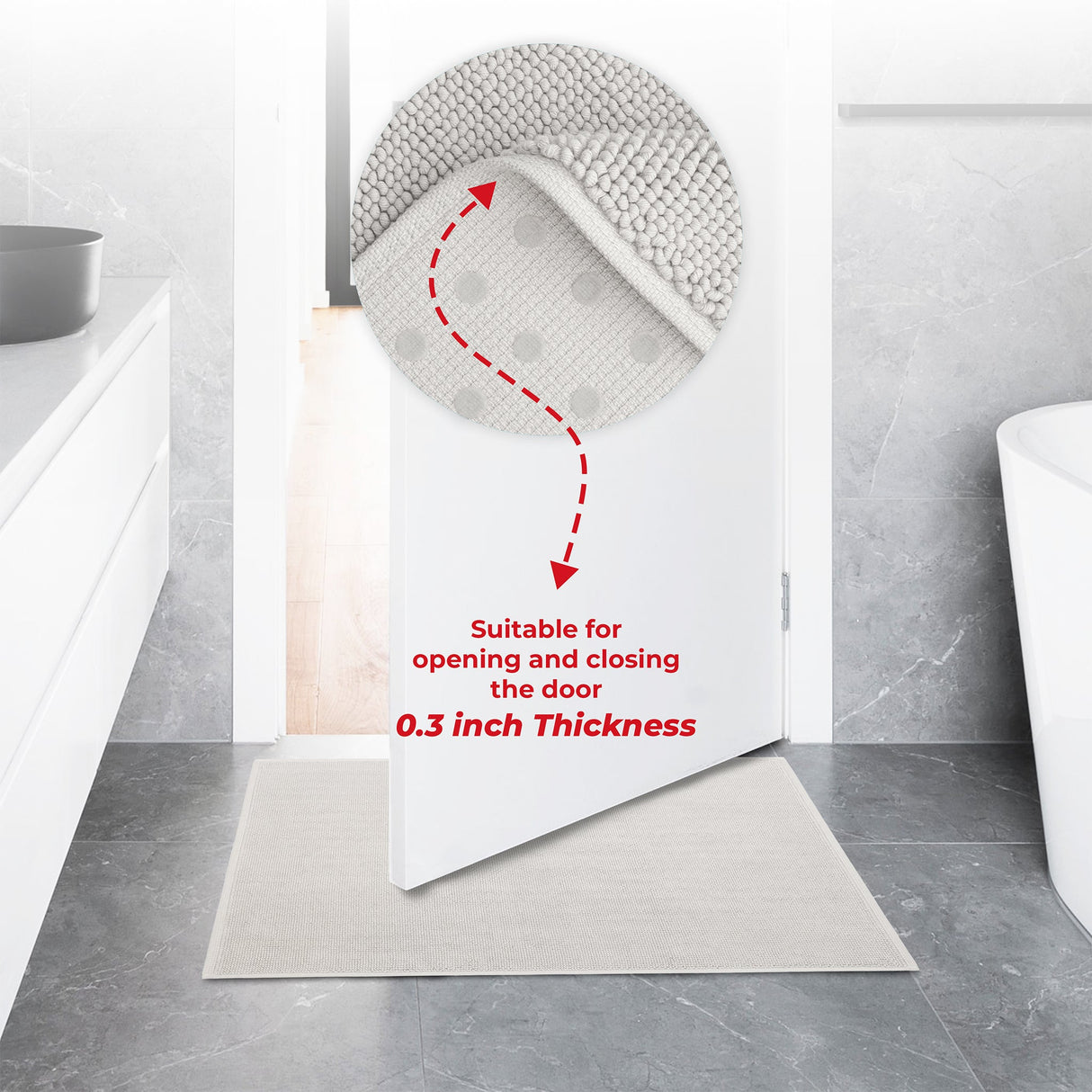 American Soft Linen 100% Cotton Bath Mat Rugs, 17x24 inches with Silicone Backing, Soft Absorbent Grip-Enhanced Bath Mats for Bathroom