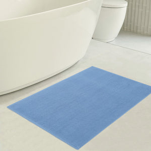American Soft Linen 100% Cotton Bath Mat Rugs, 17x24 inches with Silicone Backing, Soft Absorbent Grip-Enhanced Bath Mats for Bathroom