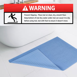 American Soft Linen 100% Cotton Bath Mat Rugs, 17x24 inches with Silicone Backing, Soft Absorbent Grip-Enhanced Bath Mats for Bathroom