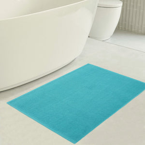 American Soft Linen 100% Cotton Bath Mat Rugs, 17x24 inches with Silicone Backing, Soft Absorbent Grip-Enhanced Bath Mats for Bathroom