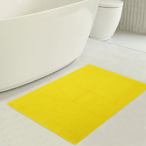 American Soft Linen 100% Cotton Bath Mat Rugs, 17x24 inches with Silicone Backing, Soft Absorbent Grip-Enhanced Bath Mats for Bathroom