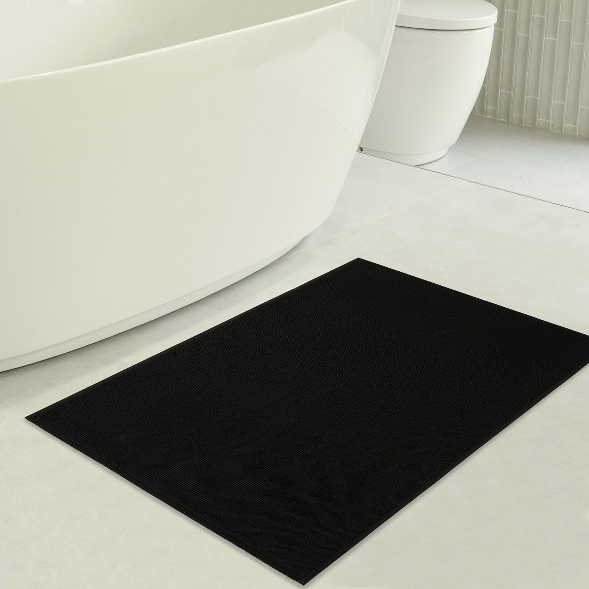 American Soft Linen 100% Cotton Bath Mat Rugs, 20x34 inches with Silicone Backing, Soft Absorbent Grip-Enhanced Bath Mats for Bathroom