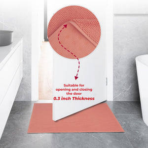 American Soft Linen 100% Cotton Bath Mat Rugs, 20x34 inches with Silicone Backing, Soft Absorbent Grip-Enhanced Bath Mats for Bathroom
