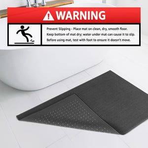 American Soft Linen 100% Cotton Bath Mat Rugs, 20x34 inches with Silicone Backing, Soft Absorbent Grip-Enhanced Bath Mats for Bathroom
