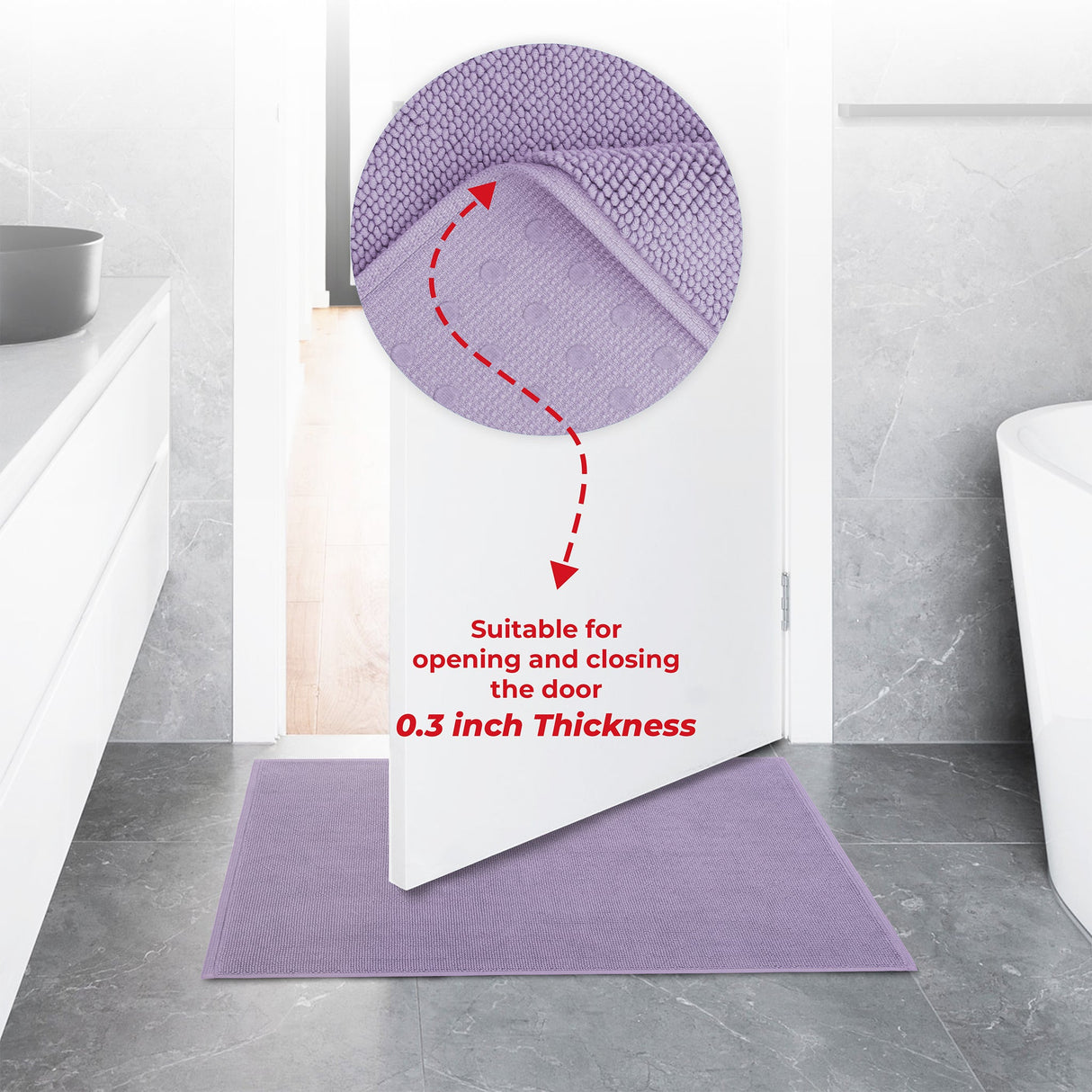 American Soft Linen 100% Cotton Bath Mat Rugs, 20x34 inches with Silicone Backing, Soft Absorbent Grip-Enhanced Bath Mats for Bathroom