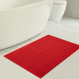 American Soft Linen 100% Cotton Bath Mat Rugs, 20x34 inches with Silicone Backing, Soft Absorbent Grip-Enhanced Bath Mats for Bathroom