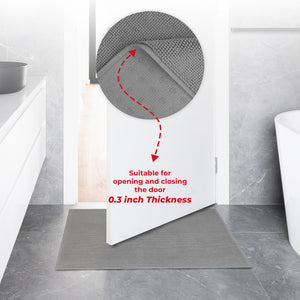 American Soft Linen 100% Cotton Bath Mat Rugs, 20x34 inches with Silicone Backing, Soft Absorbent Grip-Enhanced Bath Mats for Bathroom
