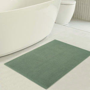 American Soft Linen 100% Cotton Bath Mat Rugs, 20x34 inches with Silicone Backing, Soft Absorbent Grip-Enhanced Bath Mats for Bathroom