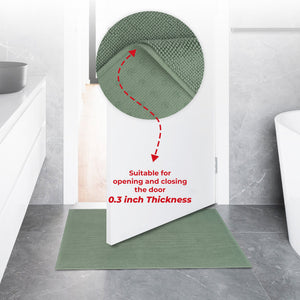 American Soft Linen 100% Cotton Bath Mat Rugs, 20x34 inches with Silicone Backing, Soft Absorbent Grip-Enhanced Bath Mats for Bathroom