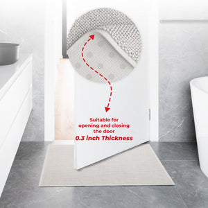 American Soft Linen 100% Cotton Bath Mat Rugs, 20x34 inches with Silicone Backing, Soft Absorbent Grip-Enhanced Bath Mats for Bathroom