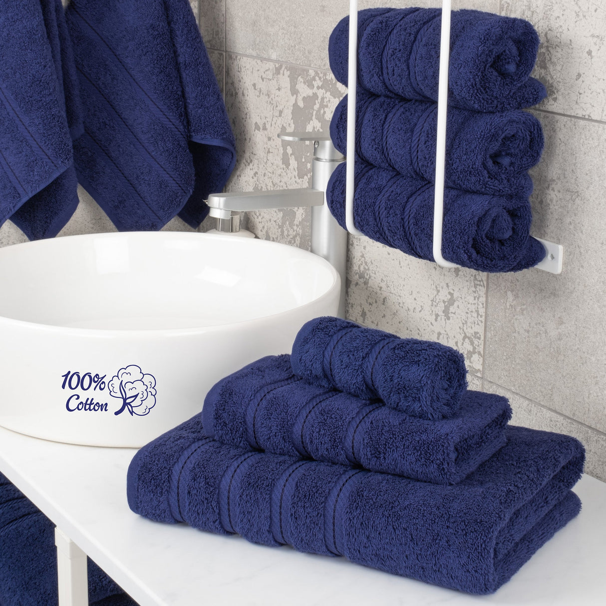 American Soft Linen 3 Piece 100% Cotton Extra Fluffy and Soft, Luxury Turkish Towel Set with 20 Different Colors