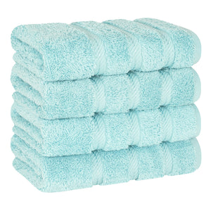 American Soft Linen 100%  Cotton Turkish Towels, 4 Pack Hand Towel Set, Super Soft, Absorbent, Quick Dry Premium Towels