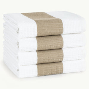 American Soft Linen 4 Packed Dish Towels, 100% Cotton Dish Cloths for Kitchen (BEST PRICE💖 )