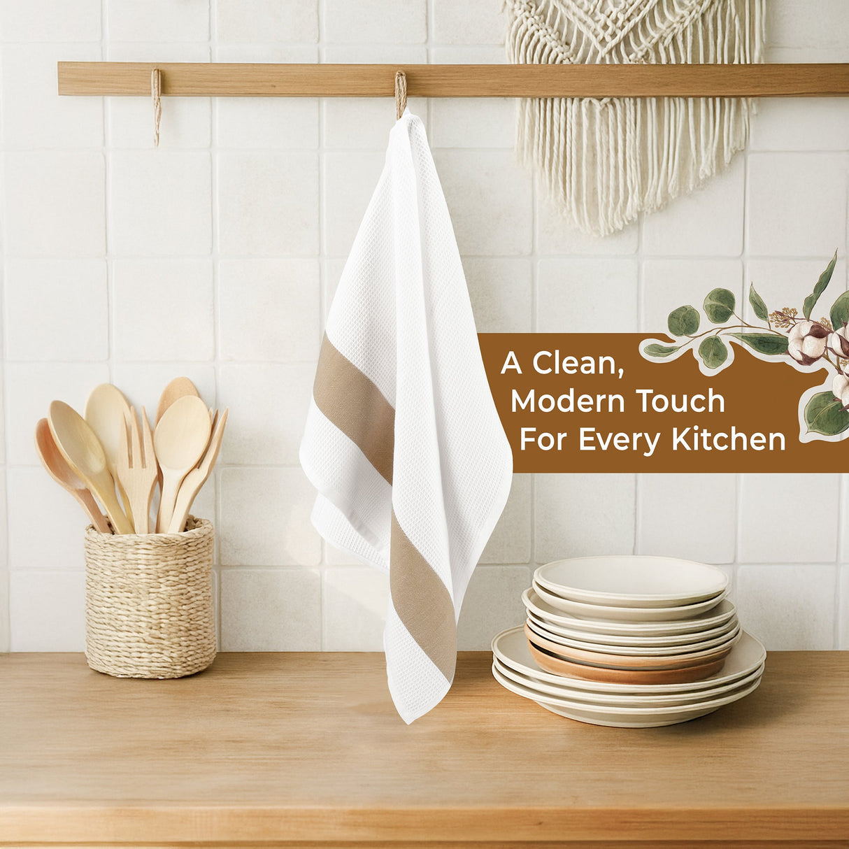 American Soft Linen 4 Packed Dish Towels, 100% Cotton Dish Cloths for Kitchen (BEST PRICE💖 )