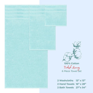 American Soft Linen 100% Cotton Turkish Towels, 6 Piece Bath Towel Set with 20 Different Colors