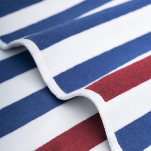 American Soft Linen, Premium Cotton 4 Pack Beach Towels, 30" x 60" Cabana Striped Pool Towels