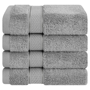 American Soft Linen 100% Cotton, Salem 4 Piece Washcloth Set for Bathroom and Kitchen