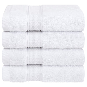 American Soft Linen 100% Cotton, Salem 4 Piece Washcloth Set for Bathroom and Kitchen
