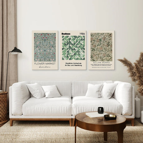 Botanical Neutral Wall Art Home Posters Set