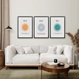 Sun Salt and Sea Aura Posters Wall Decor Set