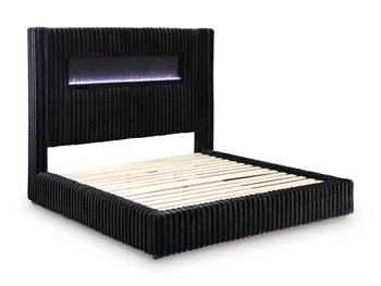 Tayleena Upholstered Footboard/Rails/Roll Slats King