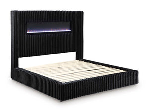 Tayleena Upholstered Footboard/Rails/Roll Slats King