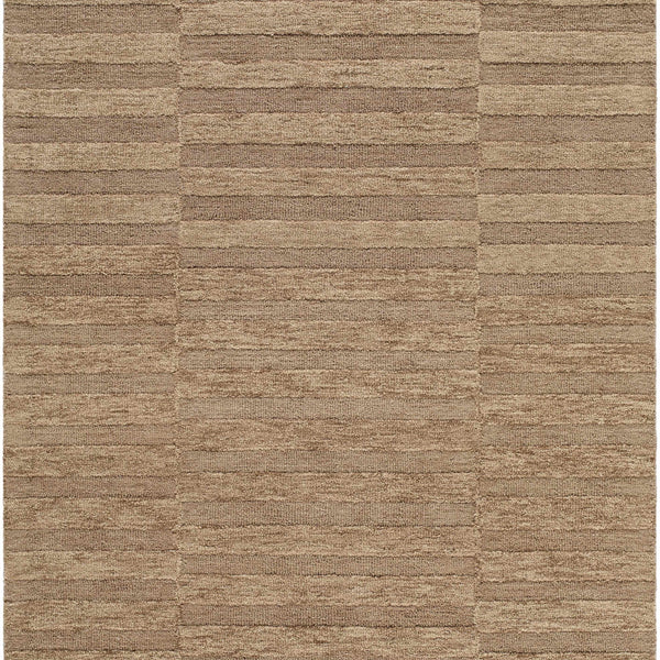 Idaho Broken-Striped Brown Area Rug