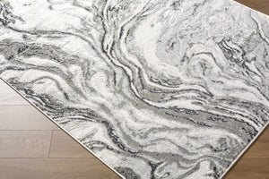 Brandi Gray Marble Area Rug
