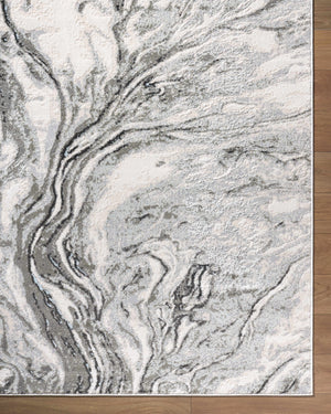 Brandi Gray Marble Area Rug