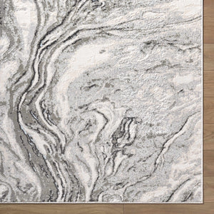 Brandi Gray Marble Area Rug