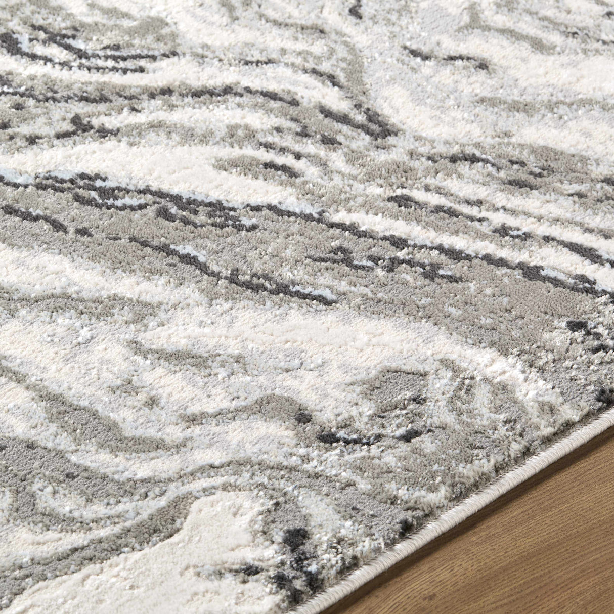 Brandi Gray Marble Area Rug